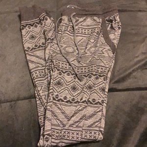 Black Tribal Print Sweatpants
